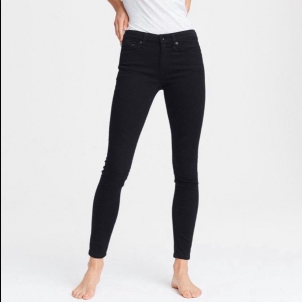 Rag and Bone Skinny Jeans /Leggings in Black Plush